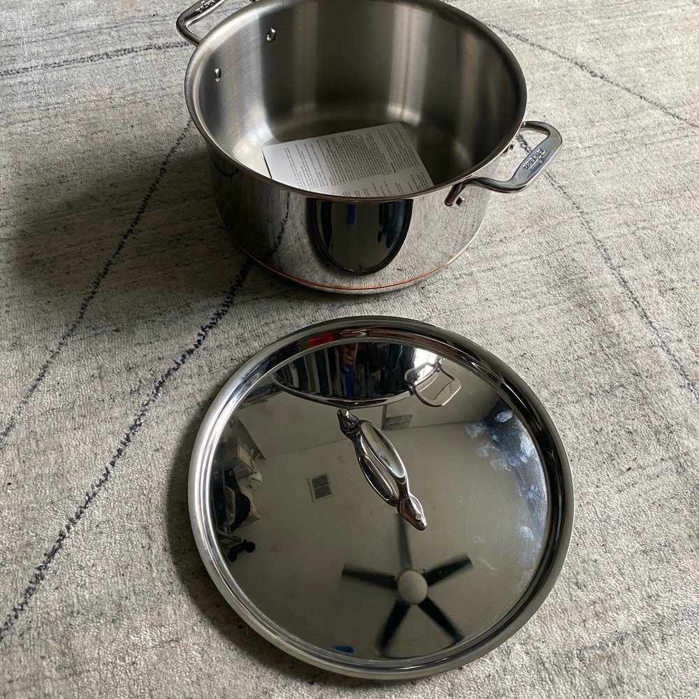 New All-Clad Copper Core 8 Quart Stock Pot with Lid